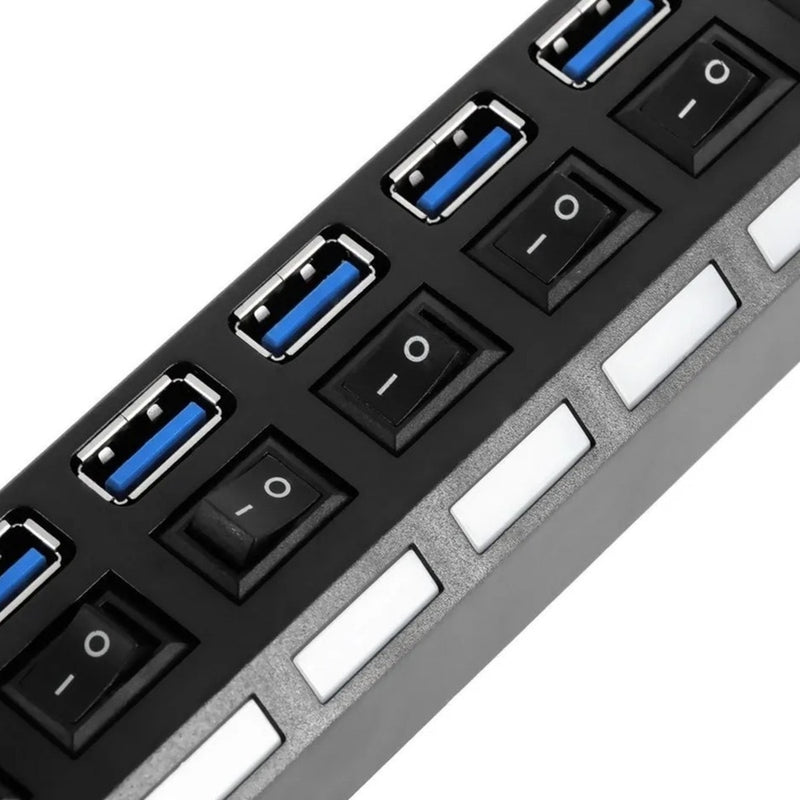 Extensão Porta USB com interruptor 7 Chaves (EXCLUSIVO)