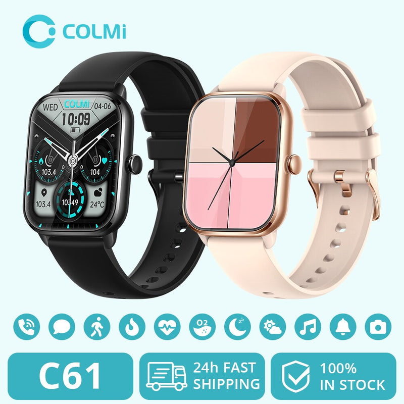 Smartwatch COLMI C61 1.9 Tela Full Screen Monitor de Sono