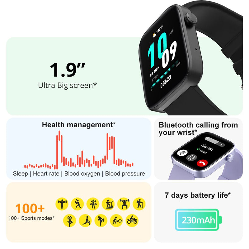 Smartwatch COLMI P71 | Chamada por voz | À prova d'água | Monitoramento de saúde